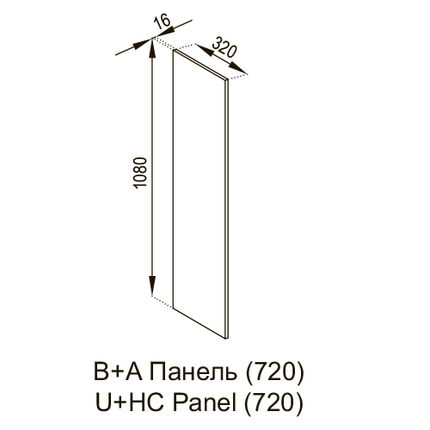 В+А панель (h-720) Б'янка