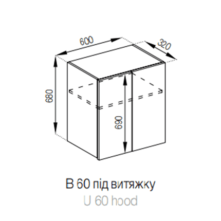 В 60 під витяжку (720) Софі СМ