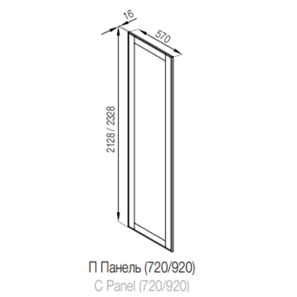 П Панель (2128) (720) до пола Доминика СМ