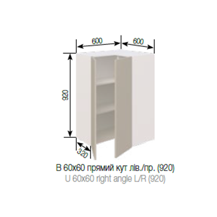 В 60 х 60 угол прямой (920) Софи СМ