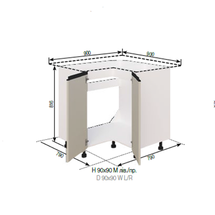 Н 90 х 90 кут М Софі СМ