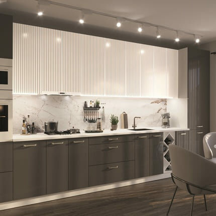 Кухня Смужка (золотистая полоска) Світ Меблів 