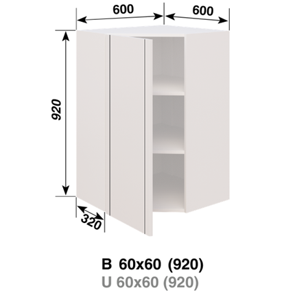 В 60 х 60 угол прямой (920) Смужка черная СМ