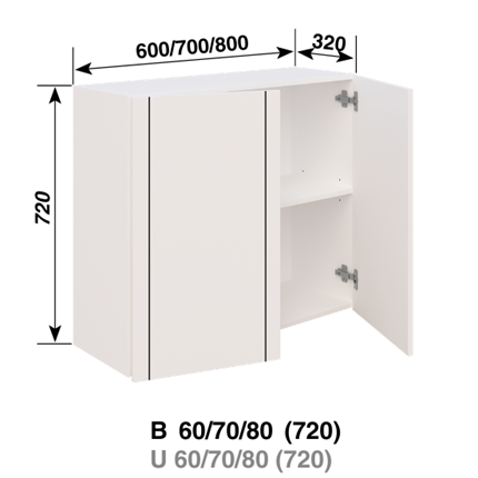 В 80 (720) LED Смужка чорна СМ