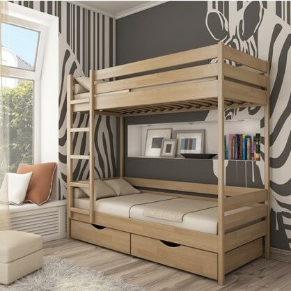 Двоярусне дерев'яне ліжко Дует Естелла