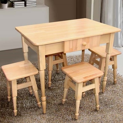 Комплект кухонный стол + 4 табурета Микс мебель